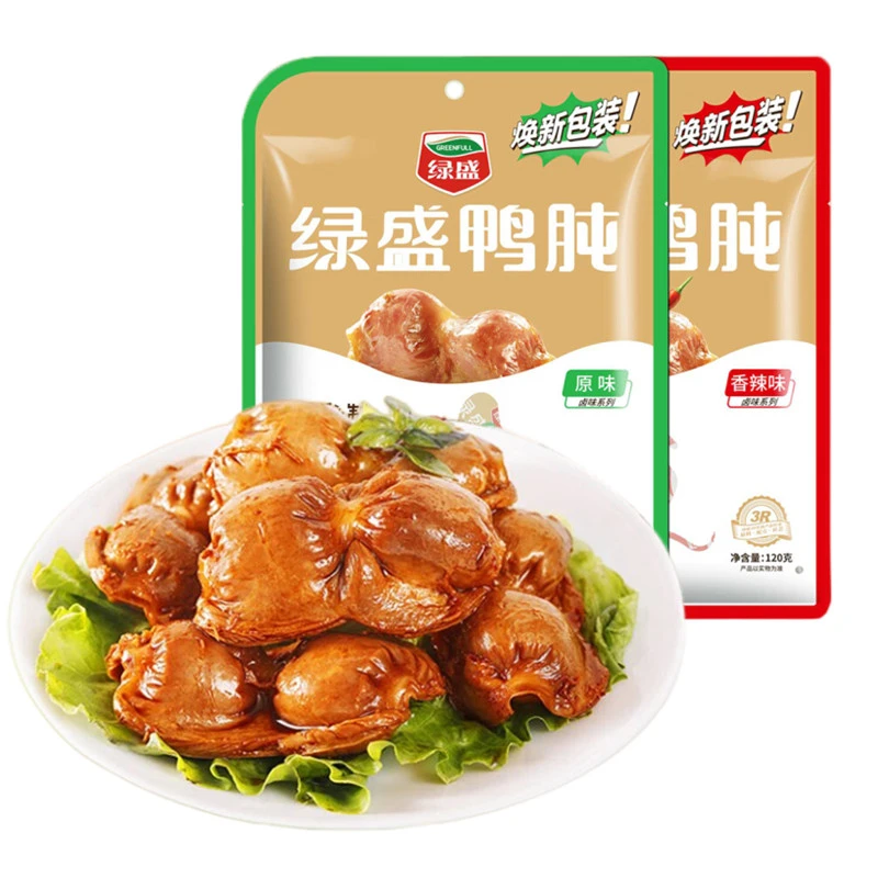 绿盛百卤坊鸭肫120g原味香辣味鸭肉杭州休闲鸭胗卤味小吃零食