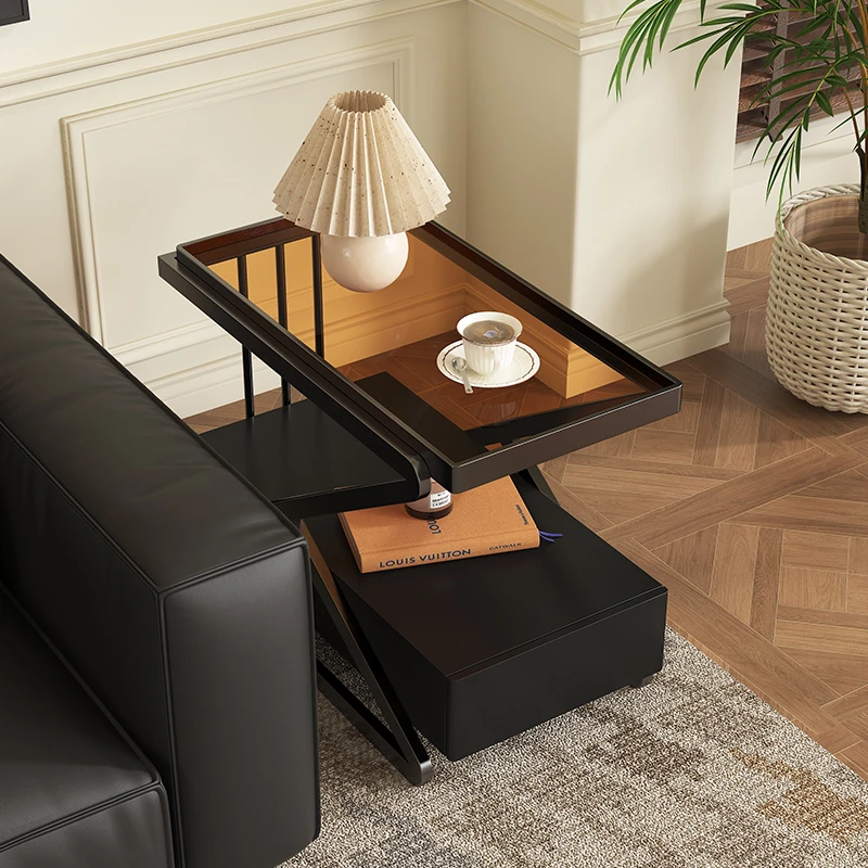 轻奢高级感沙发边几客厅可移动侧边柜现代茶角几意式极简边桌边柜