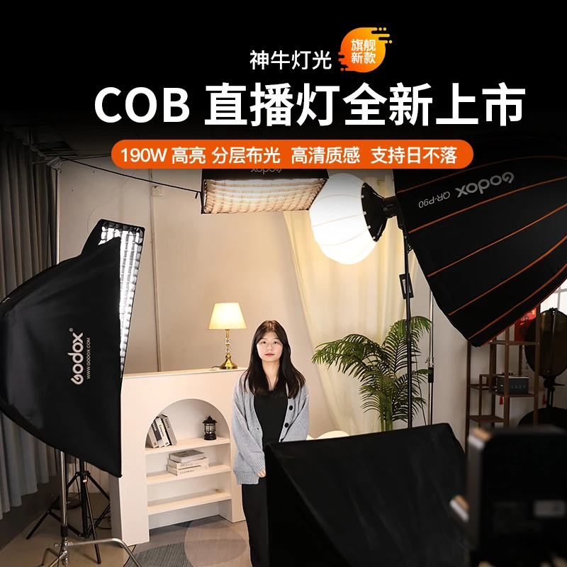 【直播组合款】直播补光灯套装LA 190瓦高亮中小型高清直播灯光搭建