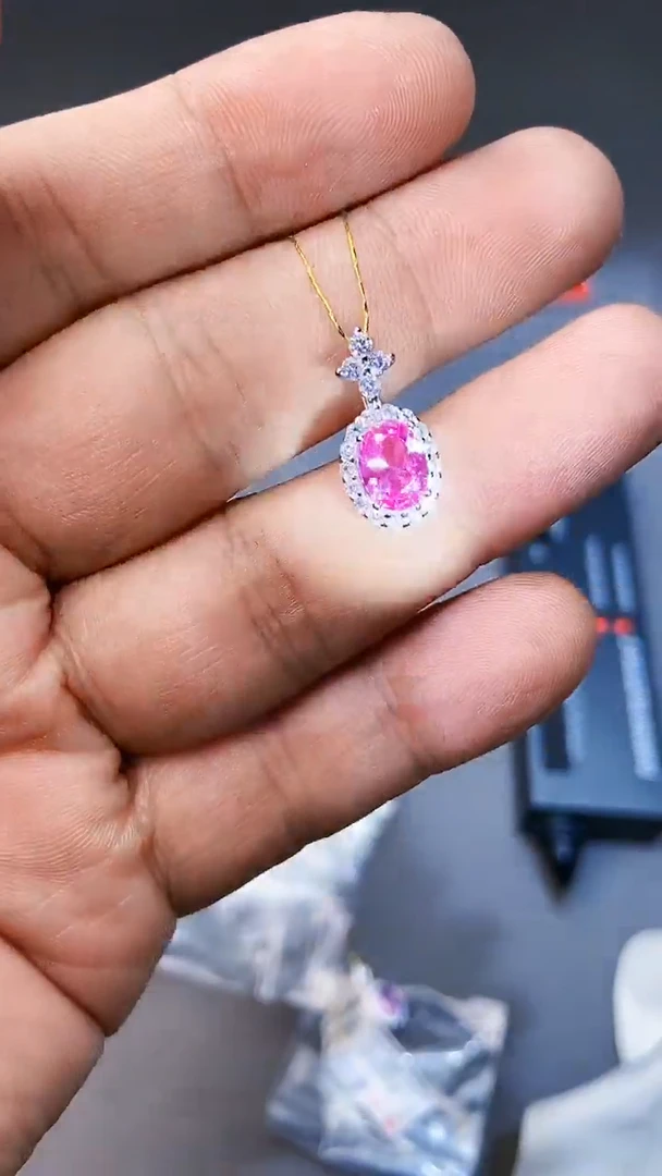 【闪购商品】彩色蓝宝石颈饰银S925镶嵌321