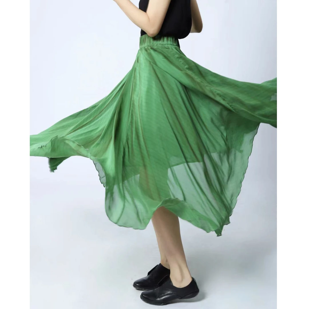 重磅手绘轻盈舒适大摆半身裙1938