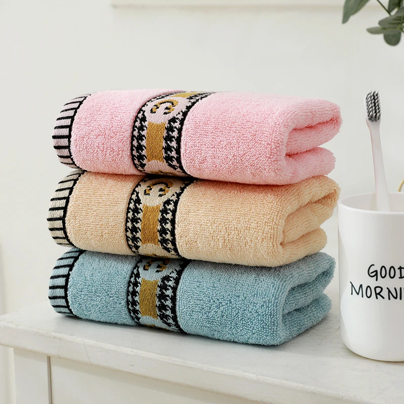 高阳工厂毛巾全棉洗脸柔软吸水礼品劳保家用素色提花面巾家用面巾