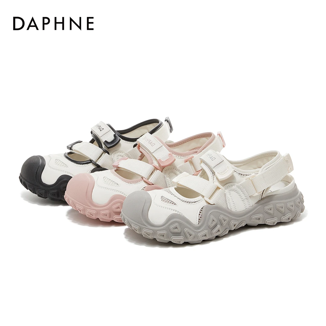 达芙妮镂空透气25夏季潮鞋子时尚舒适百搭潮流厚底软底休闲运动鞋