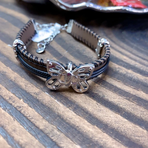 D352蝴蝶皮皮手链边夹