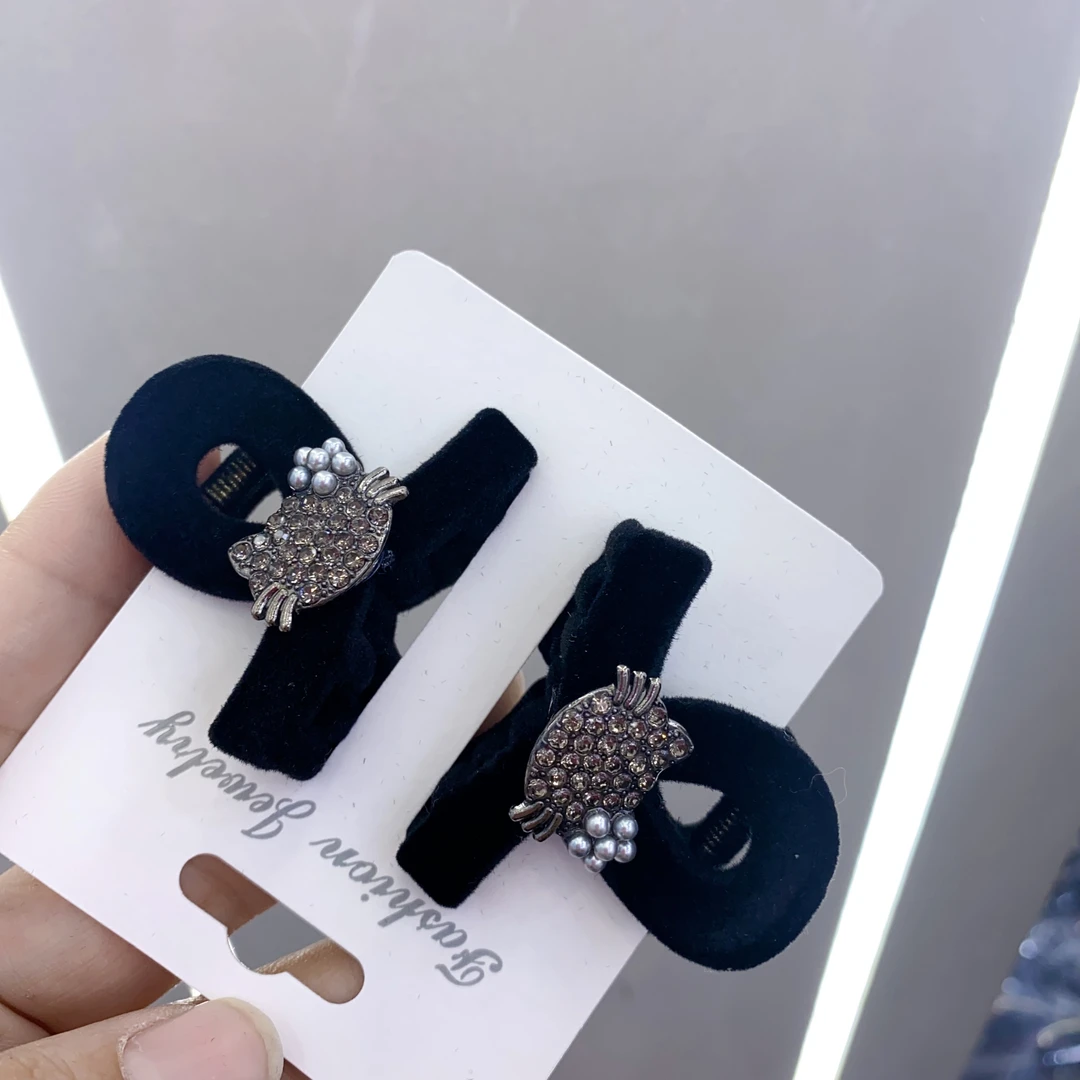 D36（满9.9包邮）猫猫AB面一对刘海抓夹