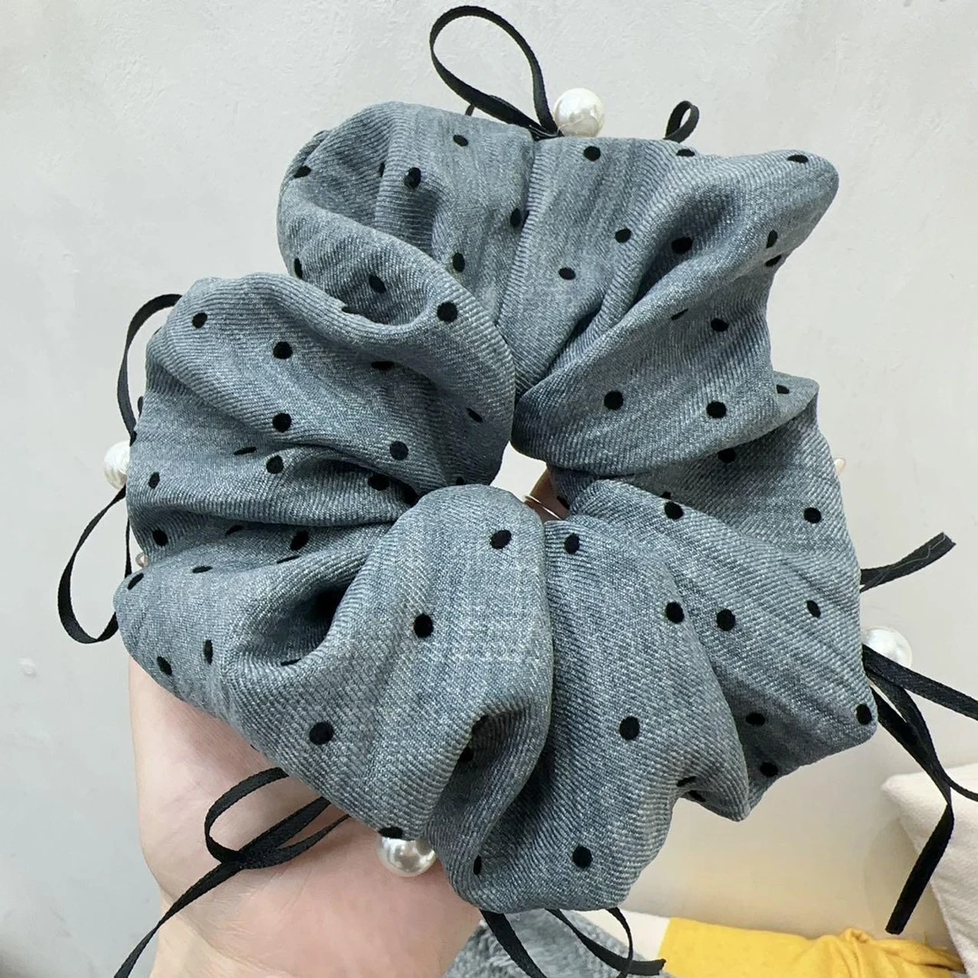 B872（满9.9包邮）高级波点蝴蝶结肠圈