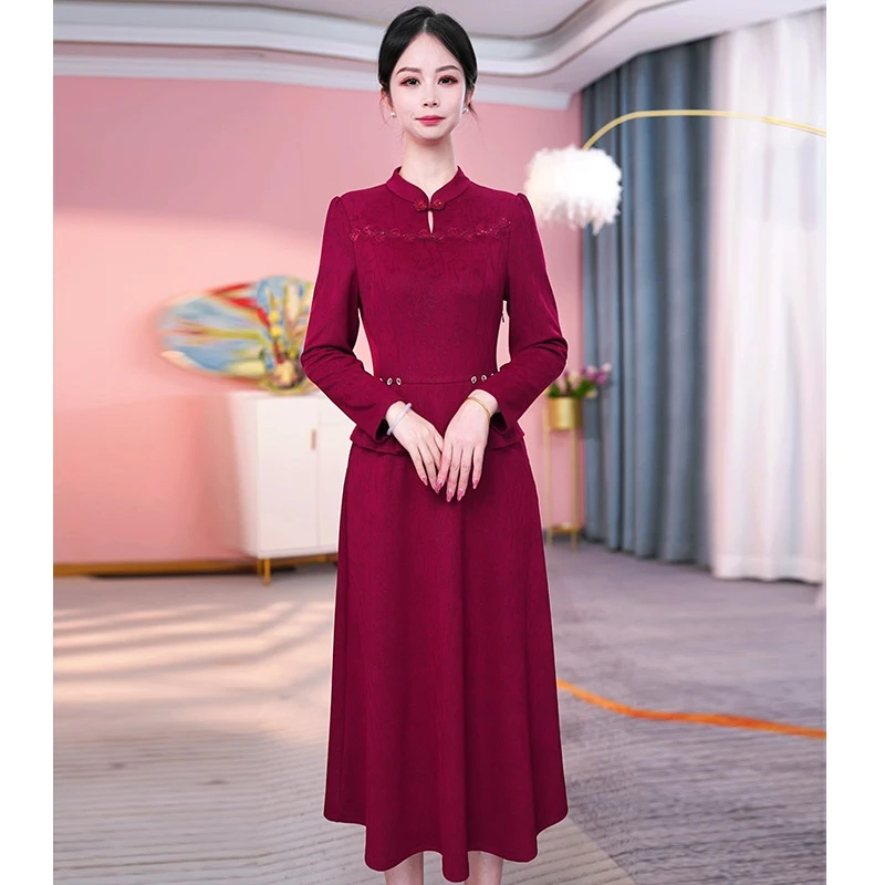 JG-24C056 新款2024年秋季经典气质连衣裙时尚显瘦 M-4XL