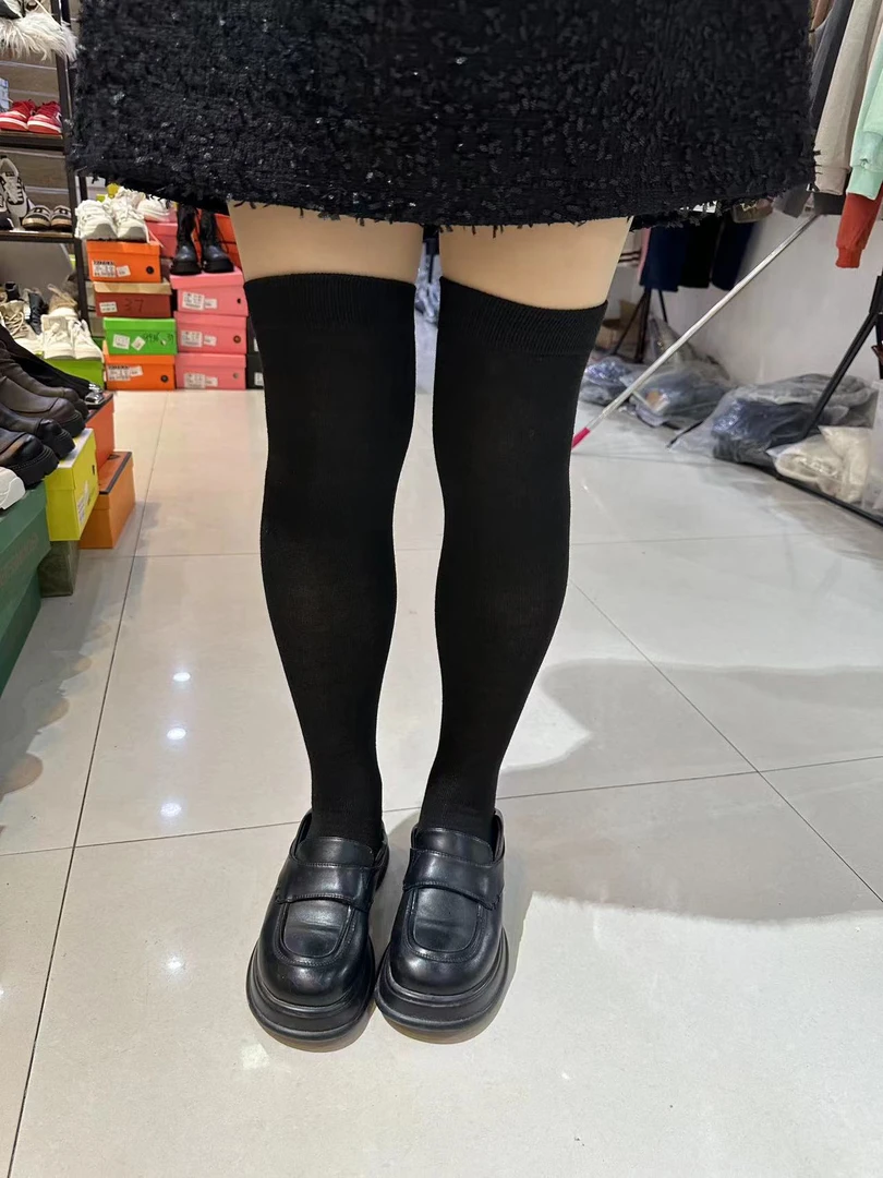 私家衣橱百搭秋冬时尚过膝长筒袜