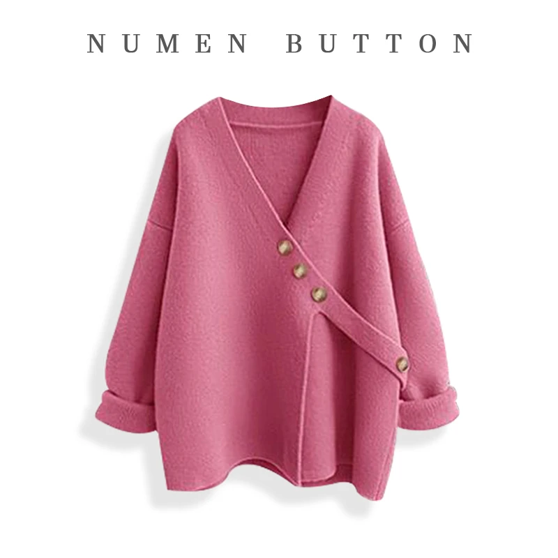 秋冬女装2025新款时尚气质高级感宽松显瘦针织设计感长袖毛衣上衣