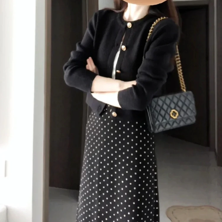 秋冬2025时尚潮流新款裙子洋气法式休闲宽松学院风短款黑色裙子女