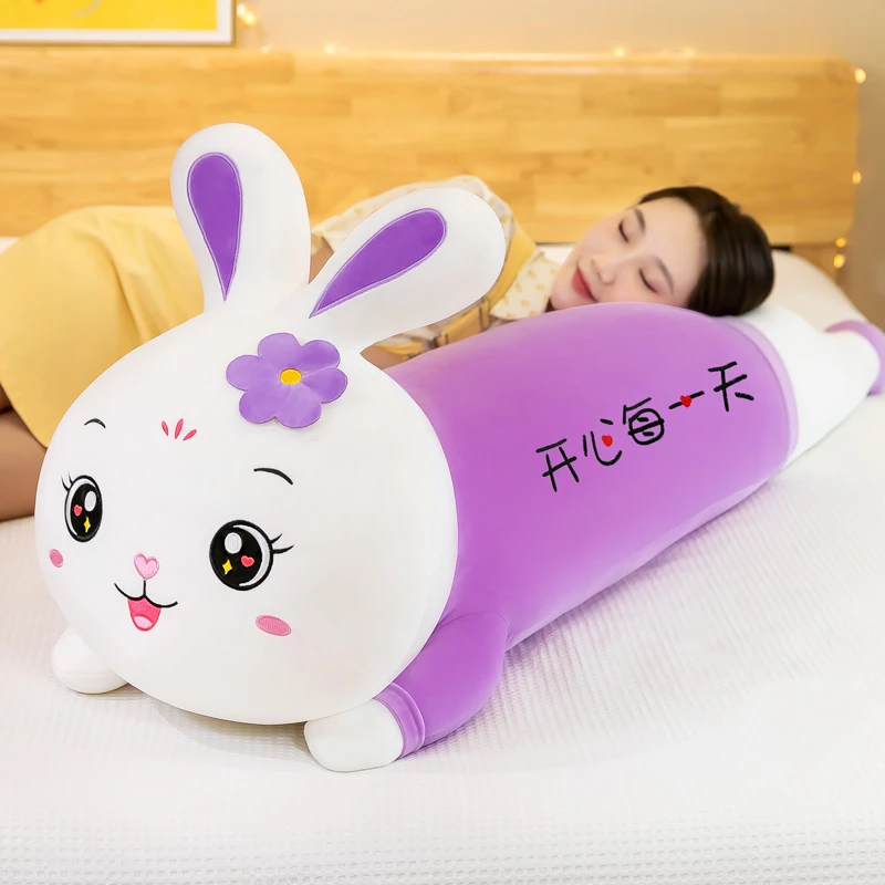 可爱花朵小仙女趴兔毛绒玩具兔子抱枕玩偶床上布娃娃女生节日礼物