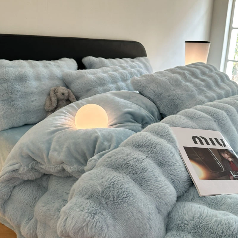 【小扬哥推荐】加厚牛奶绒毛四件套被套床单双面绒三件套单双人学生
