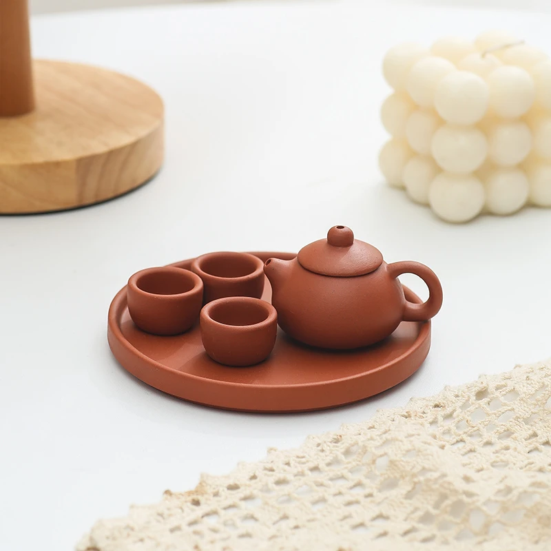 儿童袖珍茶具创意仿古怀旧小茶壶带杯子茶盘启蒙茶具可泡茶