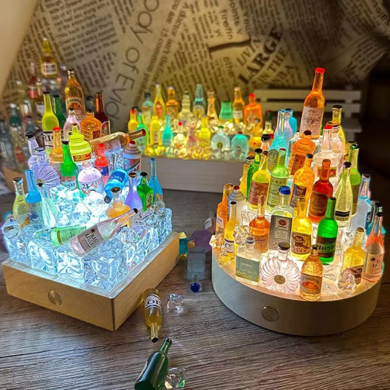 【9宫格直播拆】diy树脂小瓶子，仿真酒瓶 饮料瓶，树脂配件