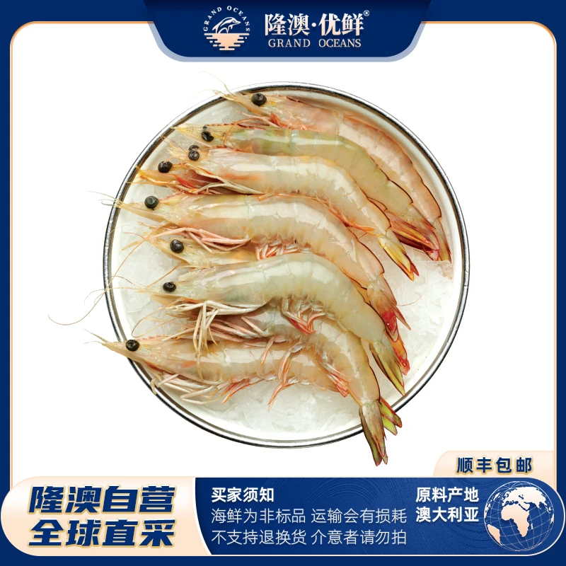 隆澳优鲜 澳大利亚海捕香蕉虾375g(10只)/盒