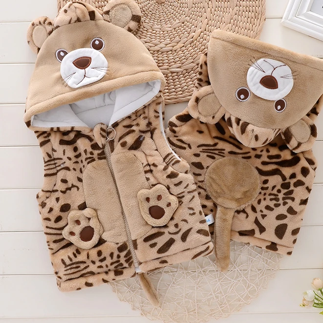 abnn婴幼儿马甲秋冬季外穿连帽马夹冬款棉坎肩宝宝加棉棉背心