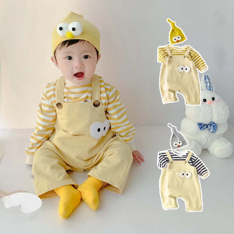 abnn男女宝宝洋气背带裤春秋网红婴儿秋季外穿裤子新生儿秋装衣服