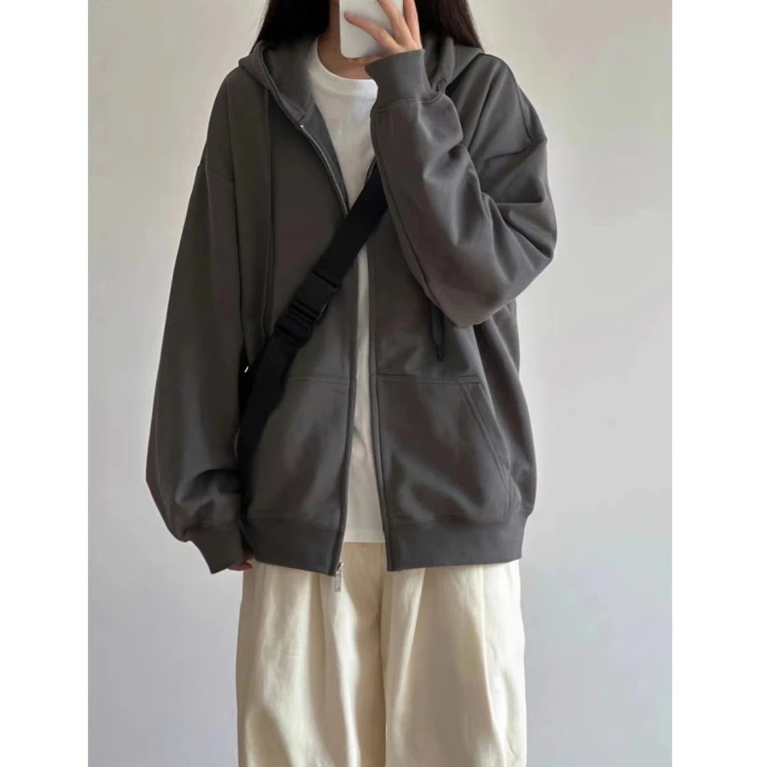 CKKOR春秋新款港风潮牌休闲外套卫衣女韩版百搭宽松ins慵懒风卫衣