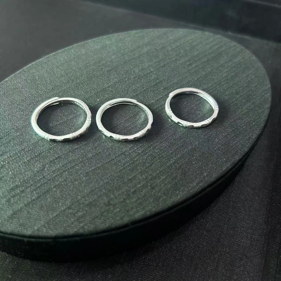 足银银制品 足银竹节戒指（多样性发一件）