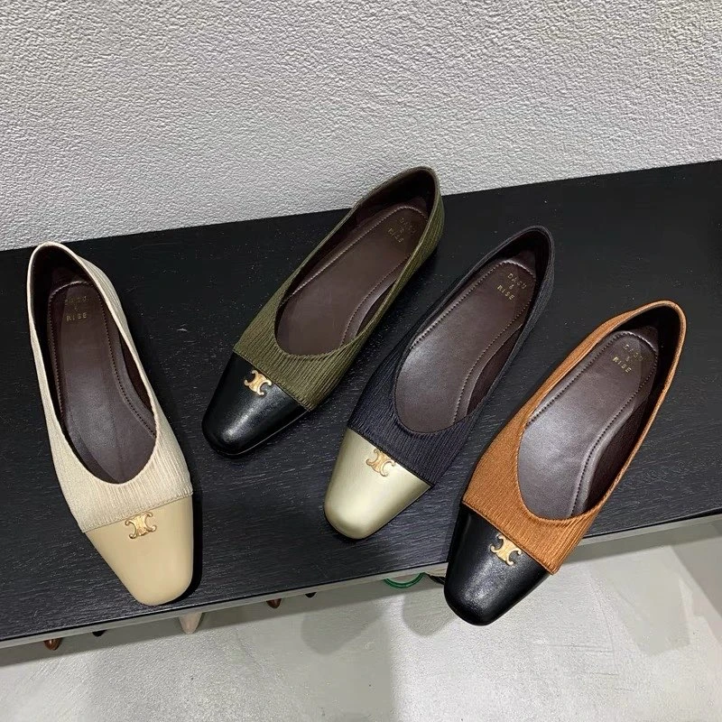 设计感小香风拼接金属扣单鞋~2022年秋冬新款百搭仙女风女鞋788-5