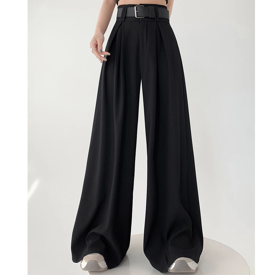 【春夏款】垂感高级西装裤2025新款高腰阔腿拖地裤