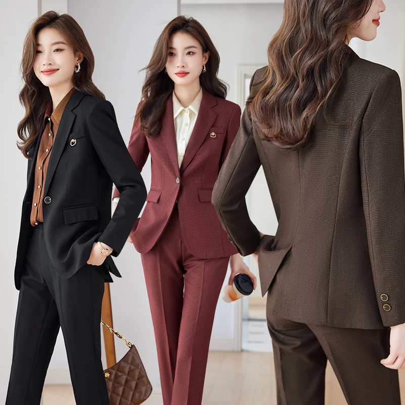 西装外套女春秋厚款职业套装时尚气质休闲通勤西服百搭工作服9736