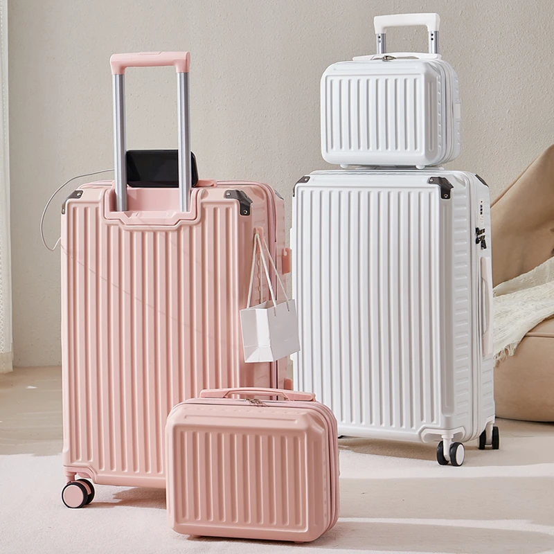 行李箱女拉杆箱旅行箱男充电新款20寸小型登机箱密码轻便皮箱子24