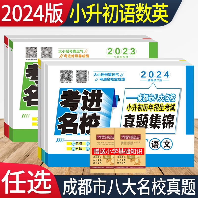 考进名校成都市八大名校小升初真题集锦摸底分班考点分类真题试卷