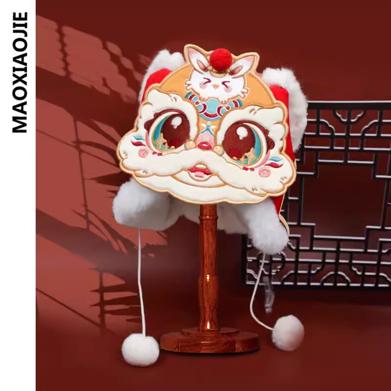 小祈安帽子 可爱国风刺绣毛绒