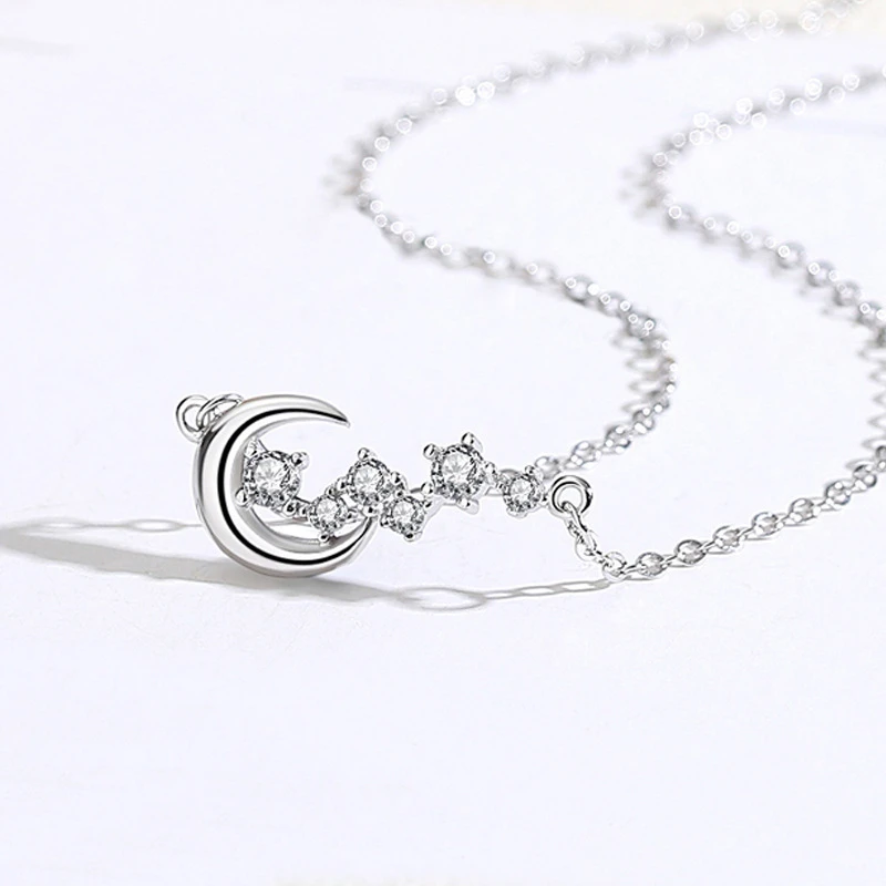 坠链均925银 法国ZSVIP星月纯银项链女小众时尚设计高级感毛衣链