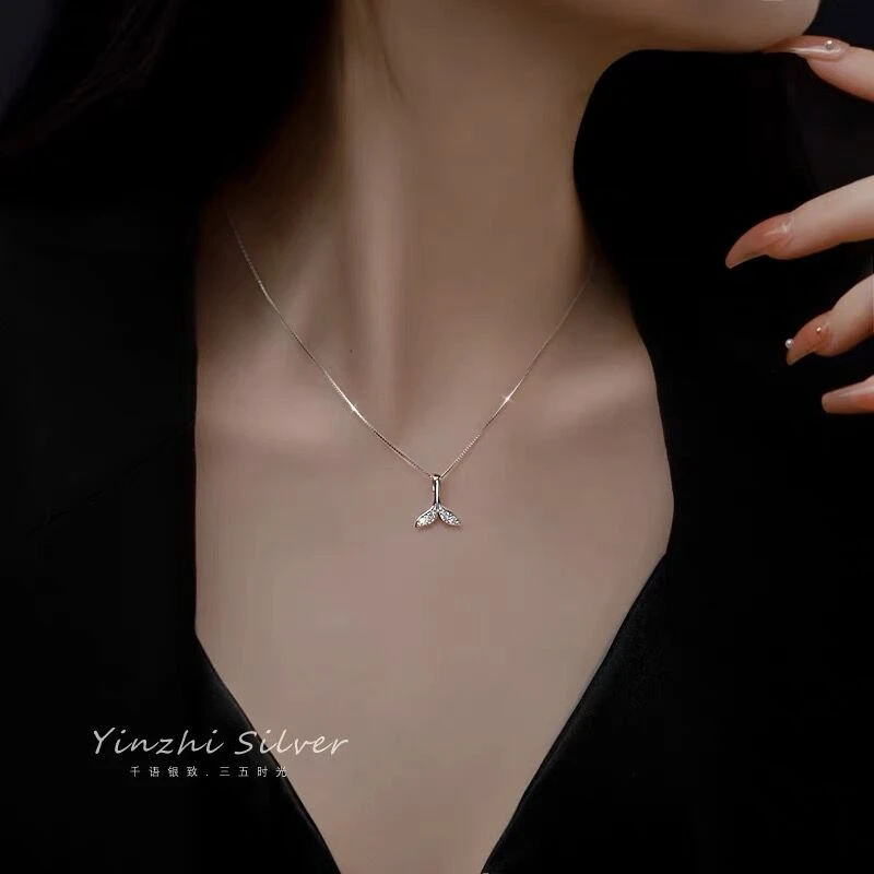 法国ZSVIP人鱼尾项链女时尚轻奢森系精致小众学生素款设计感韩版