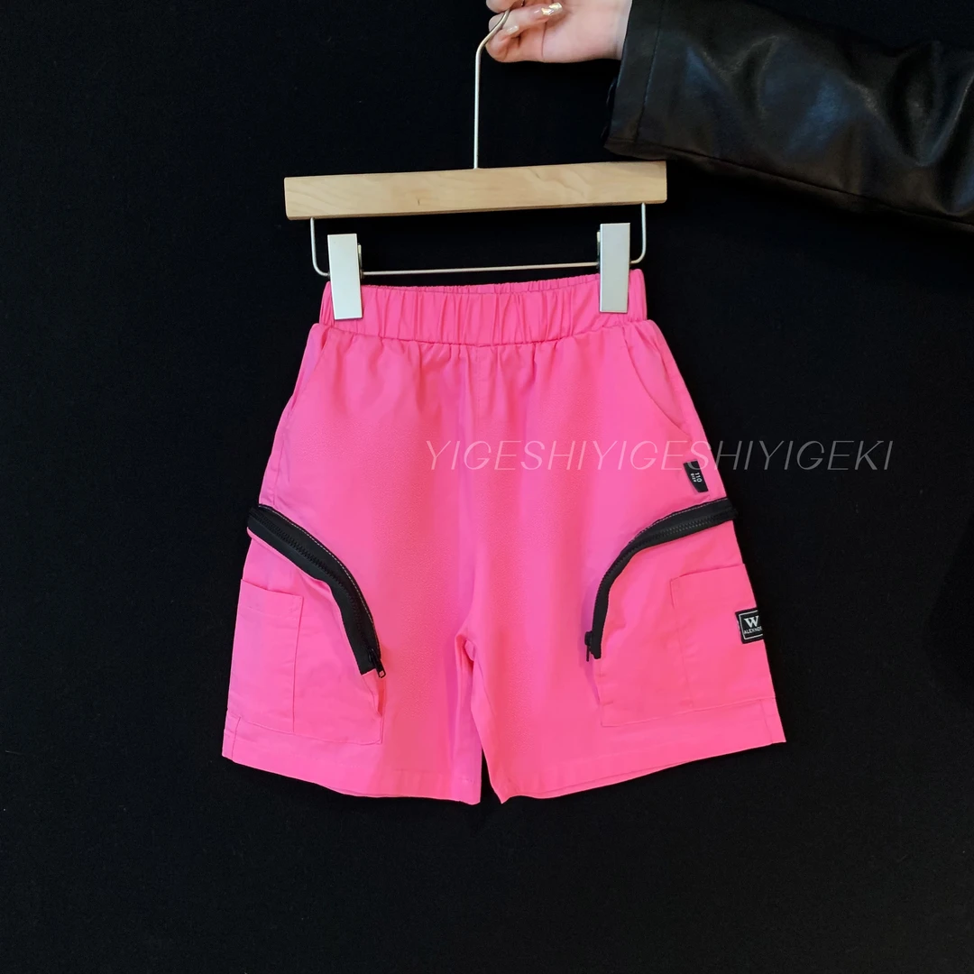 【现货】男女童韩版休闲裤中大童男童休闲薄款五分沙滩裤YG5184