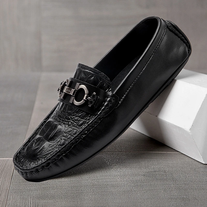 凯威克思新款男豆豆鞋休闲皮鞋时尚乐福鞋一脚蹬懒人鞋百搭驾车鞋