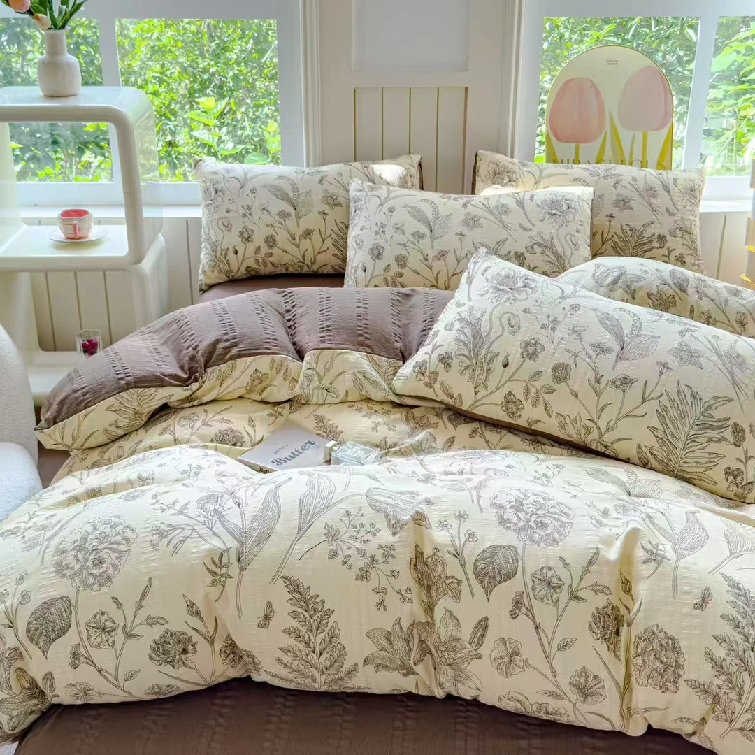 爱意浓   四件套彩竺棉四季款大床四件套轻奢柔软 透气亲肤