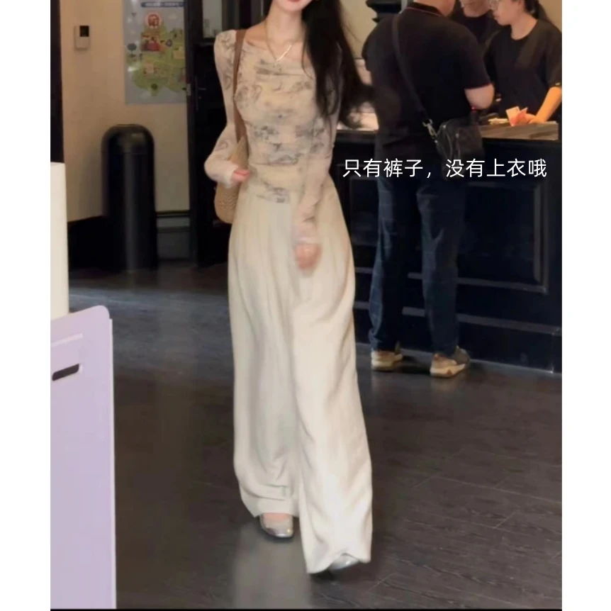 现货木木家 高腰休闲阔腿裤+H0904