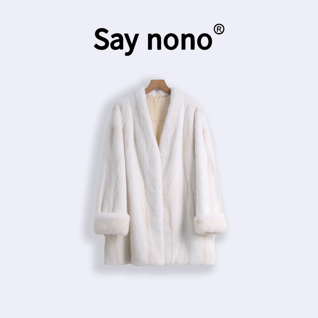 懒猫nono│Saynono 金珍珠十字稀有皮水貂皮草女外套-WD95913