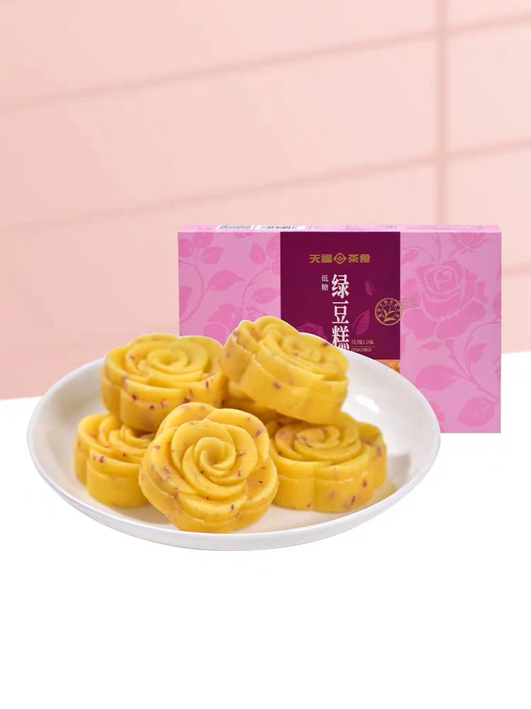 天福茗茶 绿豆糕 低糖玫瑰口味糕点 320克装