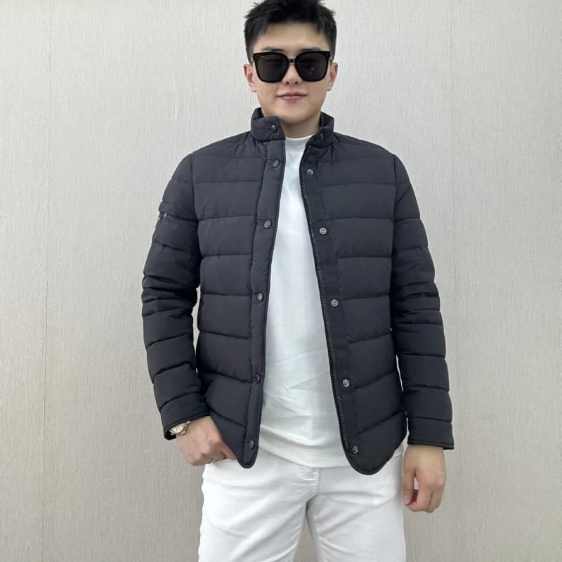 古帝特尼-秋冬新款时尚男士休闲格子保暖潮流立领外套YJ-34221