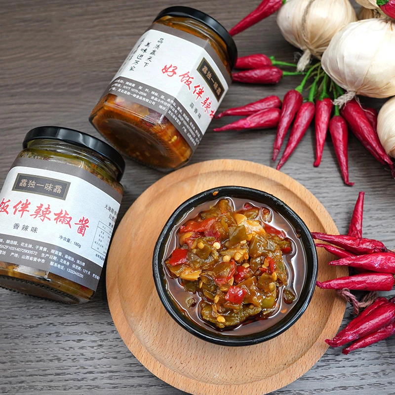 馫独一味馫正宗蒜蓉香辣辣椒酱拌饭辣椒甄选手工自制酱开盖即食.