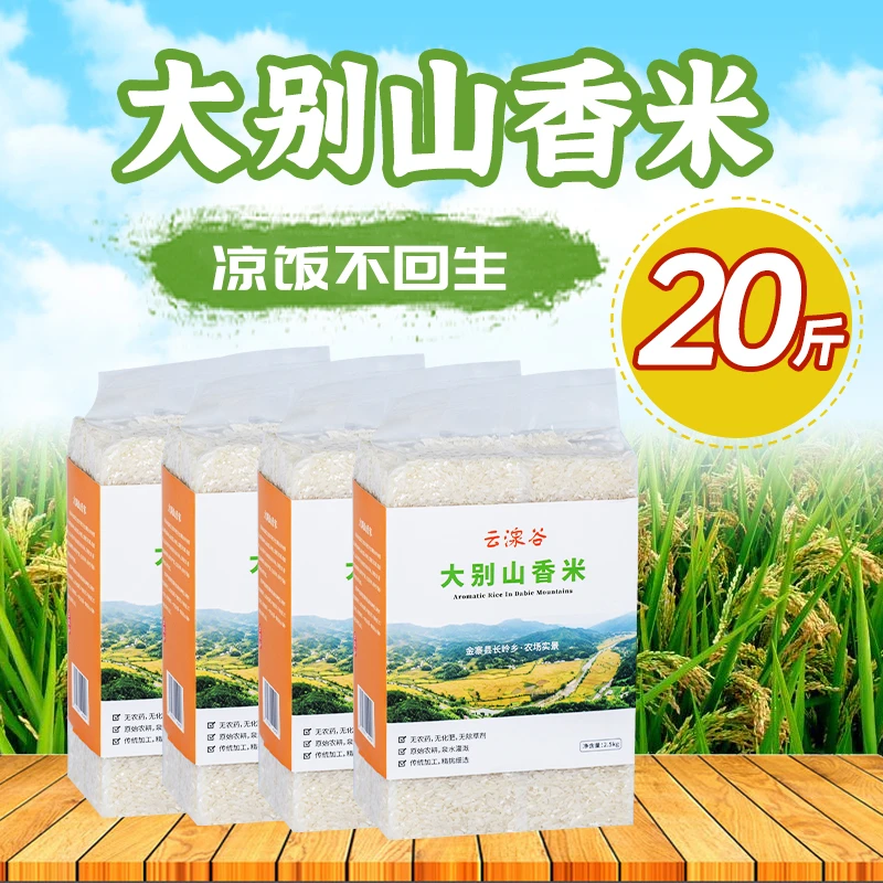 森湶谷牌 大别山香米 传统农家颗粒饱满 2.5kg*4袋真空包装  20斤