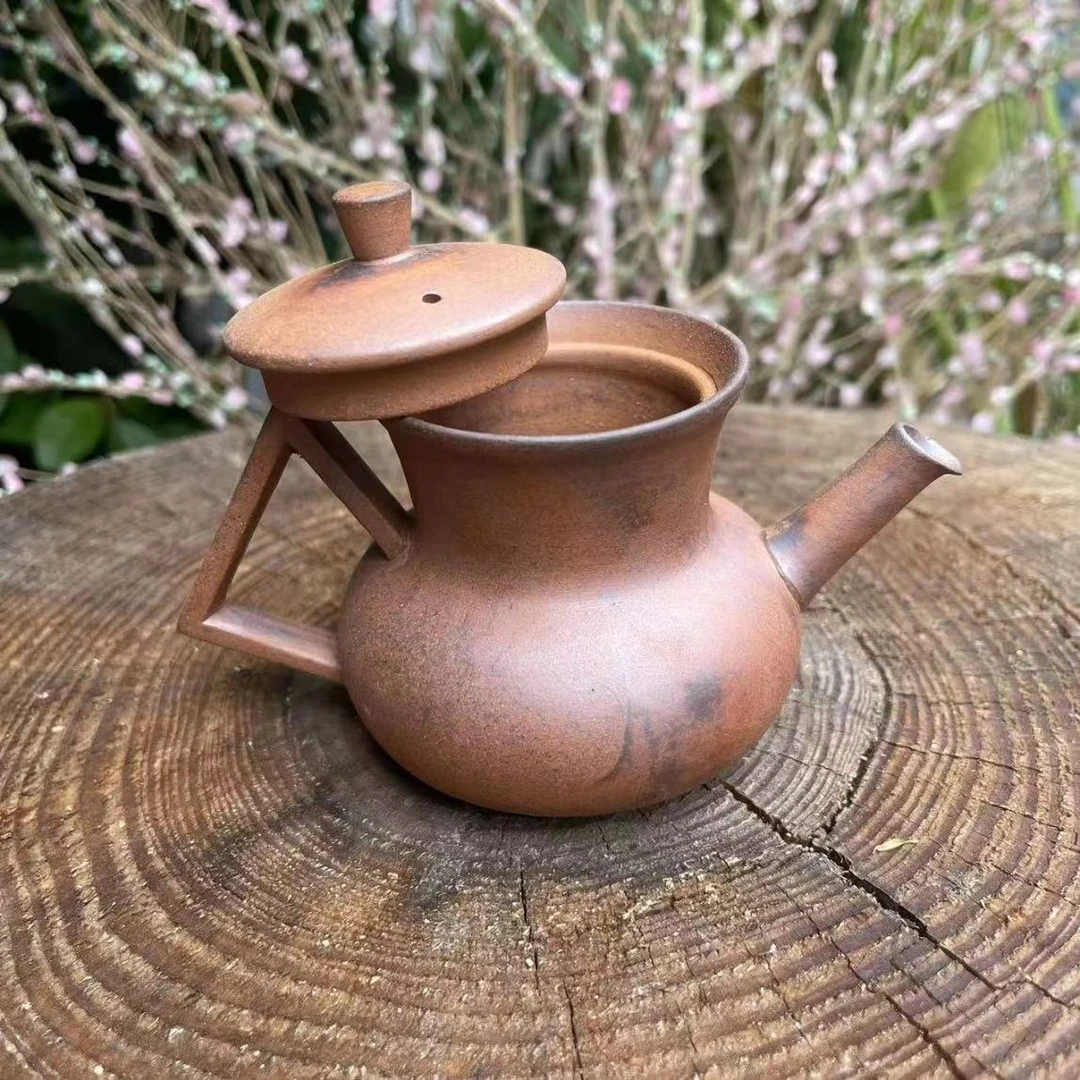 【有福器-君德壶130ml】老岩泥茶器复古诧寂风创意茶壶