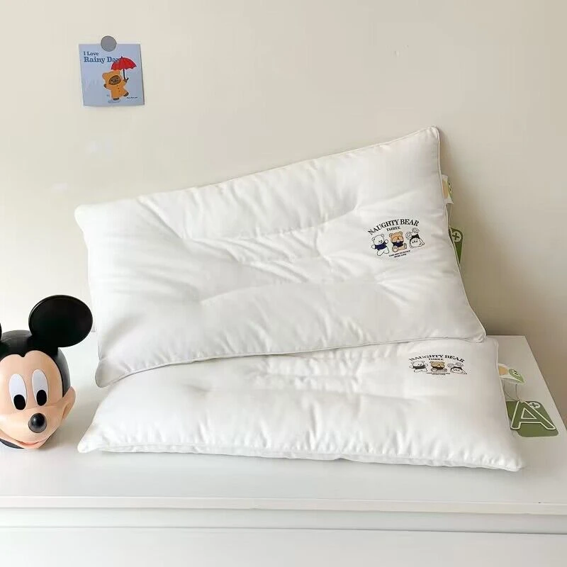 全棉儿童羽丝绒枕芯学生超柔枕头