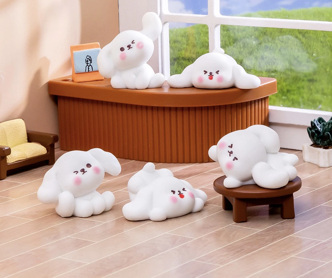 （直播代拆）可爱嘟嘟小白狗DIY装饰品小摆件手作
