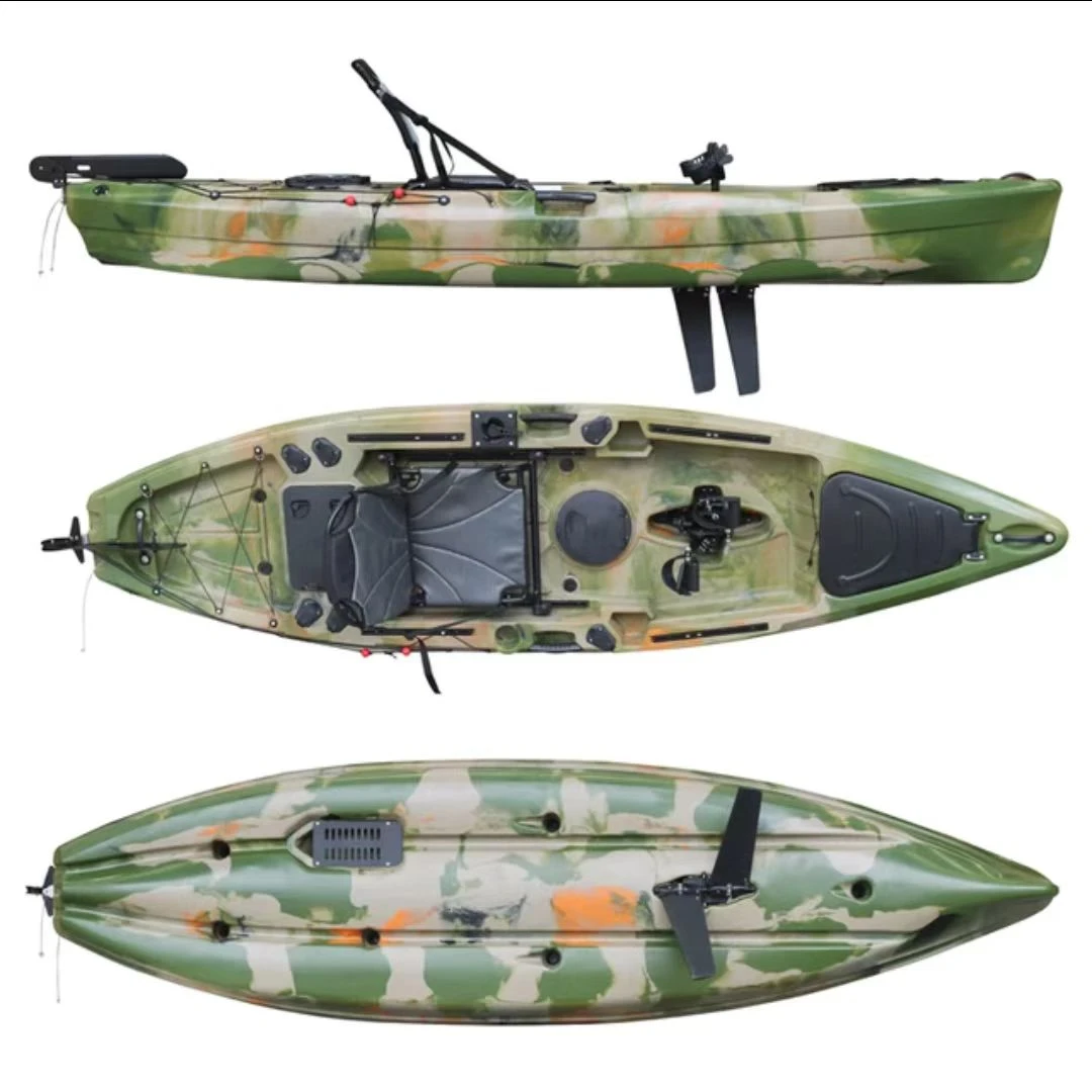 沸鼎Vicking kayak单人鱼鳍脚踏卡亚克路亚皮划艇钓鱼艇塑料船