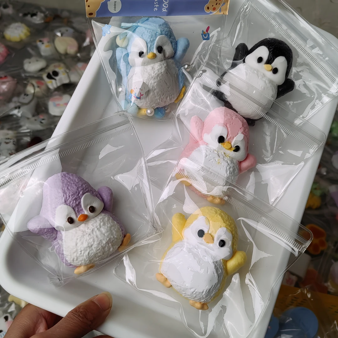 章鱼企鹅捏捏食品级硅胶新品可爱企鹅解压发泄捏捏乐玩具水感泥感