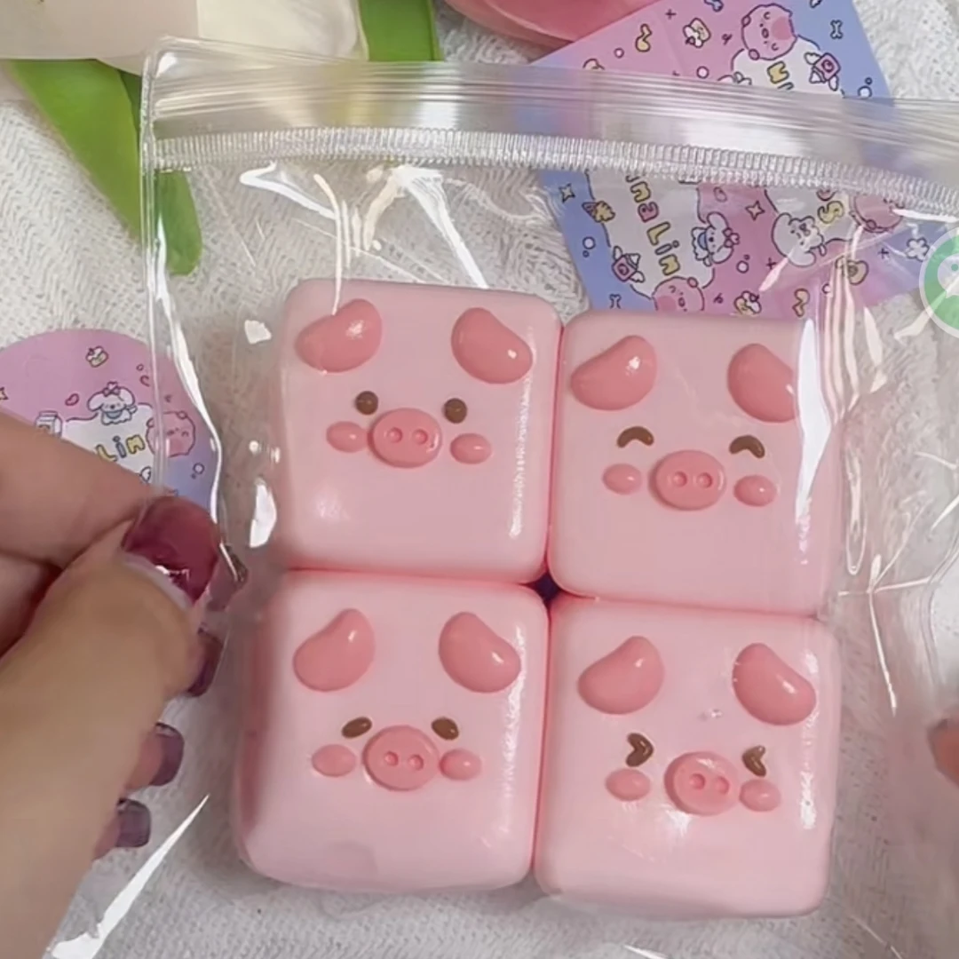 猪猪系列捏捏食品级硅胶解压慢回弹玩具手工礼物默认瑕疵泥感水感