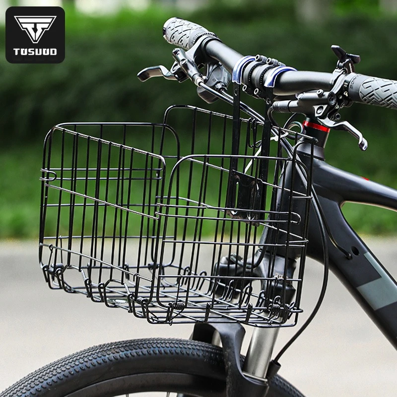 塔斯队长自行车车筐折叠前车篮山地电动车车框前挂车篮挂篮配件
