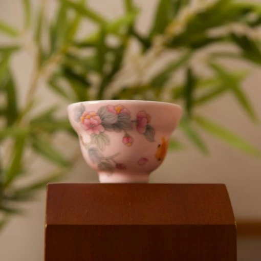 主人杯纯手绘陶瓷茶杯功夫茶具金鱼桃花杯子景德镇单杯茶盏茶器mx