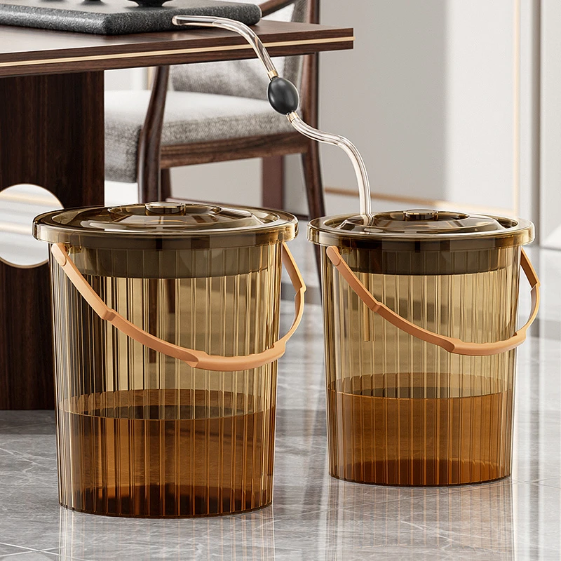 茶水桶废水桶茶叶过滤桶大容量厨余垃圾桶干湿分离透明大号茶渣桶