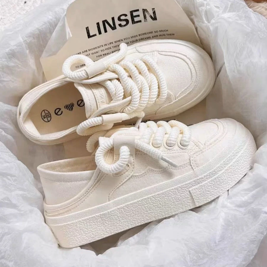 薄款小白鞋女2024夏季配裙子小众百搭板鞋可踩后跟休闲透气帆布鞋